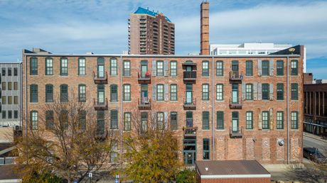 The Court Avenue Lofts brick building exterior